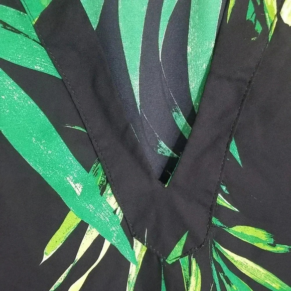 {Caramela} Vivien Palm Print Kimono Tunic Blouse - Picture 7 of 11